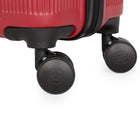 Air Canada - Bagage de soute rigide Laurentian de 24 po - roulettes pivotantes à 360 degrés - rouge-L'intérieur entièrement doublé comprend un séparateur à fermeture à glissière, des sangles de compression, une poche en filet à fermeture à glissière et 2 pochettes à chaussures