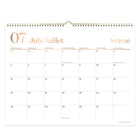 Cambridge - Calendrier mural mensuel WorkStyle 2026-2027 - 11 7/8 po H x 14 7/8 po l - bilingue-12 mois de juillet 2026 à juin 2027