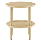 Modway - Torus Manche Table d’appoint - Chêne-Capsules de pied non marquées