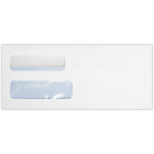 Enveloppe à double fenêtre LUX #10 - 4-1/8 po x 9-1/2 po - vélin blanc avec Redi-Seal - paquet de 500-Livré en tissu blanc avec Redi-Seal