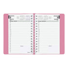 Blueline - 2027 agenda quotidien/mensuel Pink Ribbon – 8 po x 5 po – rose – bilingue-Reliure spirale double avec couverture imprimée souple