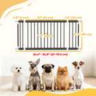 PawHut - Porte pour chien réglable 26"-37" L - 18" H et 2 extensions - Noir-Des tiges supplémentaires empêchent les chiens de se faufiler sur les côtés