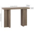 Hudson&Canal - Console Dimitra 42" L - Chêne gris vieilli-9