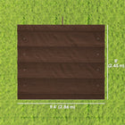 Outsunny - Toit de pergola rétractable UV30+ protégé 8 pi L x 9,4 pi l pour structure de pergola 7 pi L x 10 pi l, café-Le tissu protecteur UV30+ offre une ombre sûre pour la détente