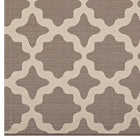 Modway - Cerelia Treillis marocains intérieurs et extérieurs Tapis 9 pi l x 12 pi L - Beige clair et beige foncé-Résistant aux taches / Facile à nettoyer