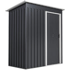 Outsunny - 163x89x182cm Abri de Jardin Porte Coulissante Toit Incliné, Noir-Simplicité polyvalente dans la conception 