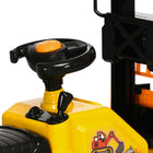 Aosom - Tracteur à fourche pour enfants avec fourche et plateau - jaune-Rangement sous le siège pour placer des jouets ou des collations 