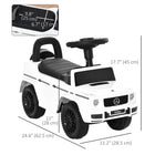 Aosom - Voiture à glisse bébé compatible - blanc-Dimensions totales : 24,6 po L x 11,2 po l x 17,7 po H (62,5 x 28,5 x 45 cm) 