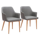 Zuo - Wisom Chaise de salle à manger - Gris - Ensemble de 2-Assemblage requis