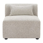 Zuo - Simu Chaise centrale - Grège dune-Pied en bois d’orme
