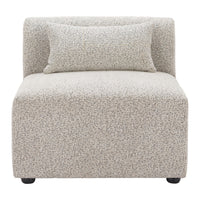 Zuo - Simu Chaise centrale - Grège dune-Pied en bois d’orme