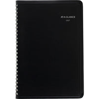 AT-A-GLANCE - Cahier de rendez-vous hebdomadaire 2027 - 11 po H x 8 po l - noir - bilingue-12 mois : janvier 2027 à décembre 2027