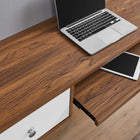 Modway - Transmit Fixation murale de 60" Bois Bureau - Blanc noyer-Conception murale