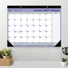 Blueline - 2027 Calendrier sous-main mensuel - 21 1/4 po x 16 po - bilingue-Feuilles reliées en haut, perforées pour un détachement facile