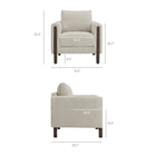 Modway - Hawken Tissu Boucle Fauteuil d’accent - Espresso sur parchemin-Tissu Boucle brossé