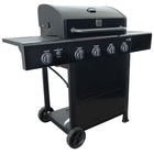 Kenmore - Barbecue au gaz à 4 brûleurs avec brûleur latéral - Tout noir-Conception de chariot ouvert pour un accès rapide et pratique.