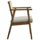 Modway - Thera Cuir et canne véganes Fauteuils d’accent - Pierre de chêne altérée - Ensemble de 2-Siège inclinable
