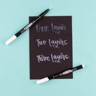 Tombow - Fudenosuke Pastel - Blanc - Paquet de 2-L'encre à base d'eau apparaît initialement transparente et la couleur s'intensifie en séchant