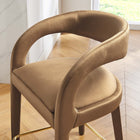 Modway - Pinnacle Performance Velvet Tabouret de comptoir - Or brun - Ensemble de 2-Épingles de pied non marquées