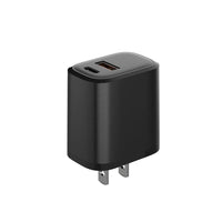 Evry - Chargeur mural 20 W USB-A et USB-C - Noir-Charge rapide 20W