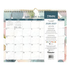 Blueline - Calendrier Mural Scolaire Mensuel 12 Mois  D’Août À Juillet – 15 po H x 12 po l - Motif Splash – Bilingue-Calendriers de référence pour le mois en cours et le mois suivant