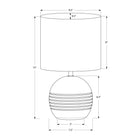 Monarch Specialties - Luminaire - 15 po H Lampe De Table - Résine Beige - Abat-Jour Beige - Contemporain-Utilisant une ampoule de 60W (non incluse), l'interrupteur pratique à bouton rotatif marche/arrêt illumine votre espace d'un simple geste du poignet