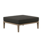 Modway - Northlake Terrasse extérieure Teck Ottoman, Gris silex-Construction robuste en bois de teck