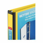 Staples - Reliure Better Binder, 1 po, jaune-Pochette verticale intérieure non collante pour garder les feuilles en place