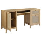 Modway - Soma 63" Bureau - Chêne-Coussinets de pied non marqués