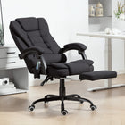 Vinsetto - Fauteuil de massage vibrant à 7 points avec repose-pieds et roulettes pivotantes - noir-Faites une pause et détendez-vous avec un angle d’inclinaison de 155°