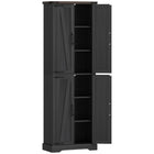 HOMCOM - Armoire de rangement 72 po pour salle à manger - noir-Armoires doubles spacieuses avec étagères réglables pour un rangement organisé 