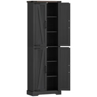 HOMCOM - Armoire de rangement 72 po pour salle à manger - noir-Armoires doubles spacieuses avec étagères réglables pour un rangement organisé 