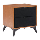 Zuo - Zarif Table de chevet - Noir/Noyer-Couleur: Noir/Noyer