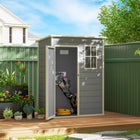 Outsunny - abri de jardin extérieur 5 x 3 pi avec plancher-Porte verrouillable avec clé incluse  
