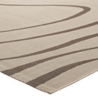 Modway - Surge Swirl Abstract Intérieur et Extérieur Tapis de 5 pi l x 8 pi L - Beige clair et beige foncé-Haute densité / Tissé à la machine