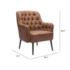 Zuo - Tasmania Fauteuil d’appoint - Brun vintage-6