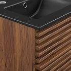 Modway - Render Fixation murale de 18" Vanette de salle de bain - Noir noyer-MDF et panneau de particules