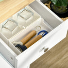 HOMCOM - Buffet 39,8 po L avec rangement - blanc-Assemblage requis