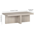 Hudson&Canal - Table basse rectangulaire Elna de 112 cm de largeur, , blanc aulne-9
