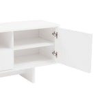 Manhattan Comfort - Meuble TV moderne Ella 59,1 po - Blanc-Des pieds de traîneau rectangulaires épais de 17,5 cm offrent stabilité et une touche moderne et unique à une base de traîneau classique
