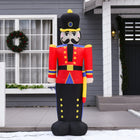HOMCOM - Décorations gonflables éclairées d'extérieur de 6 pieds de haut pour Noël - - Noir-Matériau en tissu polyester résistant aux intempéries 