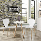 Modway - Path Chaise à manger Ensemble de 2 - Blanc-Cadre en panneau de fibres