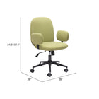 Zuo - Lionel Chaise de bureau - Vert olive-8