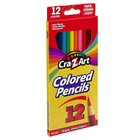 Cra-Z-Art - Crayons de couleur - Paquet de 12-Les 12 crayons de couleur Cra-Z-Art sont livrés avec 12 couleurs individuelles, les artistes pourront trouver la nuance parfaite de rouge, jaune, orange, bleu, vert, bleu, violet, rose, marron, noir et bien d'autres, à utiliser pour leurs créations uniques