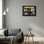 Sidney Crosby 4 Photo Collage Pittsburgh Penguins - Impression encadree - 36" x 28"-Prêt à accrocher - livré entièrement assemblé