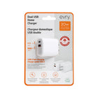 Evry - Chargeur mural 20 W USB-A et USB-C - Blanc-7