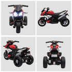Qaba - Moto pour enfants 6v avec éclairage musical, 3 roues - rouge-Matériau : PP, Acier 
