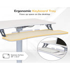 Mount-It! - Poste de travail informatique mobile assis-debout - blanc-Dimensions du bureau : 71,1 cm x 39,1 cm