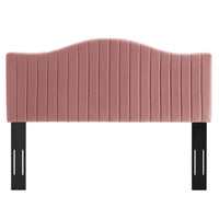 Modway - Brielle Chenal Touffé Performance Velvet Tête de lit King/King de Californie, Rose poussiéreuse-Tête de lit Channel Tufted King/California King