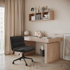 Brassex - Pearson Chaise de bureau - noire-Revêtement en tissu de qualité supérieure